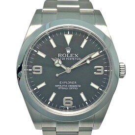 K　ROLEX　エクスプローラー1　ブラックアウト　214270　ランダム番　2014年購入　文字盤　ブラック　自動巻　38mm　OH　仕上　付属品有　ギャラ　　送料込　腕時計　メンズ　男性　定番　王道　ロレックス　質屋かんてい局　鹿沼店　31000049315-82k