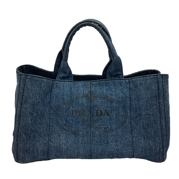 楽天市場】K PRADA カナパL B1872B デニム ブルー 送料込 キャンバス 