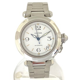 K　CARTIER　パシャCデイト　W31015M7　本体のみ　腕回り19cm　オーバホール　仕上げ済み　文字盤ホワイト　送料無料　特別価格　普段使い　自動巻き　女性　レディース　腕時計　人気　定番　カルティエ　中古　質屋かんてい局　鹿沼店　31002139315-12k