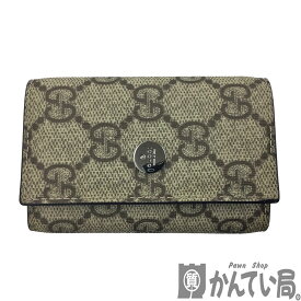 K　GUCCI　6連キーケース　115063　GGスプリーム　箱　送料込　ベージュ　メタリック　メンズ　レディース　ユニセックス　鍵入れ　男性　女性　お買い得　特別価格　普段使い　グッチ　中古　質屋かんてい局　鹿沼店　31023539310-16k