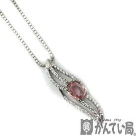 K　天然サファイアネックレス　Pt850　Pt900　プラチナ　送料込　4.2g　2.8g　0.902ct　0.25ct　約44cm　調節可能　アクセサリー　ジュエリー　女性　レディース　ノンブランド　お買い得　中古　質屋かんてい局　鹿沼店　31032099310-67k