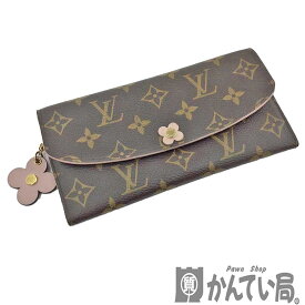 K　LOUIS VUITTON　ポルトフォイユ・エミリー　M61289　MI1199　本体のみ　モノグラム　茶色　ブラウン　長財布　花　財布　貴重　普段使い　メンズ　レディース　ルイヴィトン　質屋　中古　かんてい局　鹿沼店　31018979310-135k