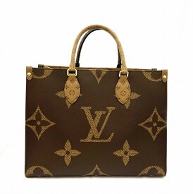 o【LOUIS VUITTON】オンザゴーMM　M45321　トートバッグ レディース　ブラウン　ベージュ　モノグラム　ジャイアント　モノグラム　リバース　人気　定番　【ルイ ヴィトン】【かんてい局小山店】31008799318-10o-y