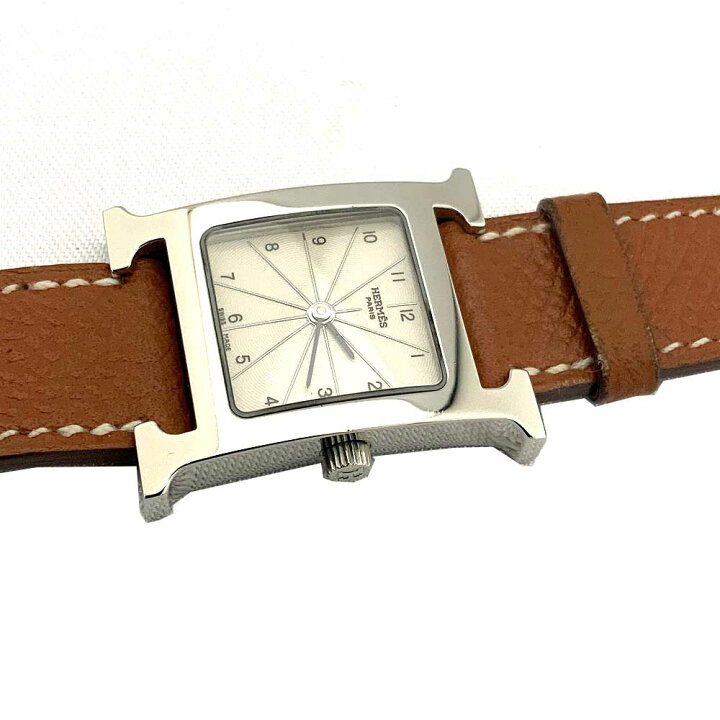 楽天市場】o【HERMES】Hウォッチ HH1.210 ステンレススチール SS 革 