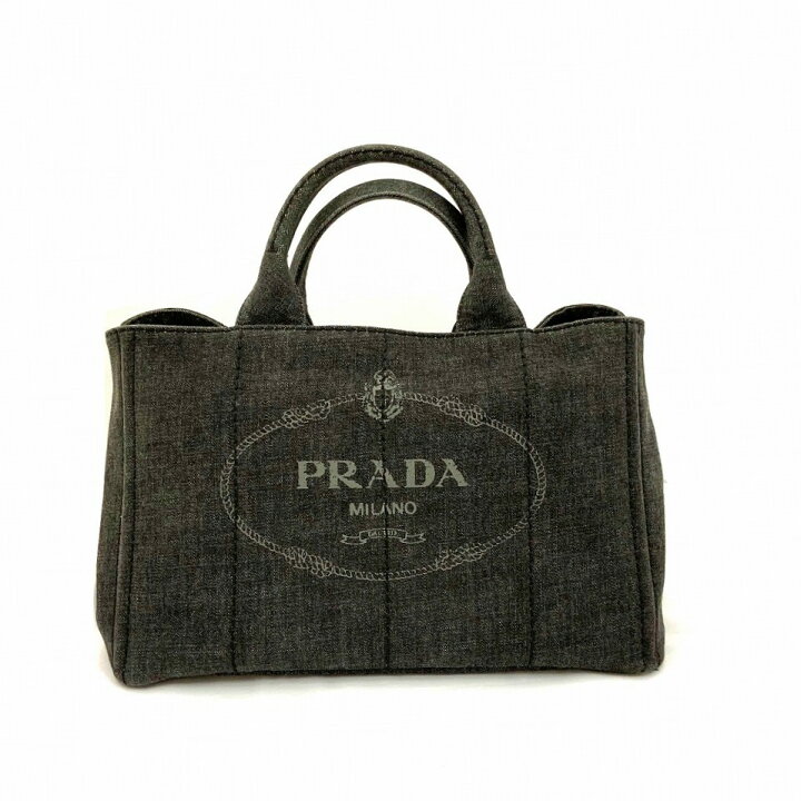 楽天市場】o 【PRADA】 カナパ 1BG642 ブラック デニム ショルダー 