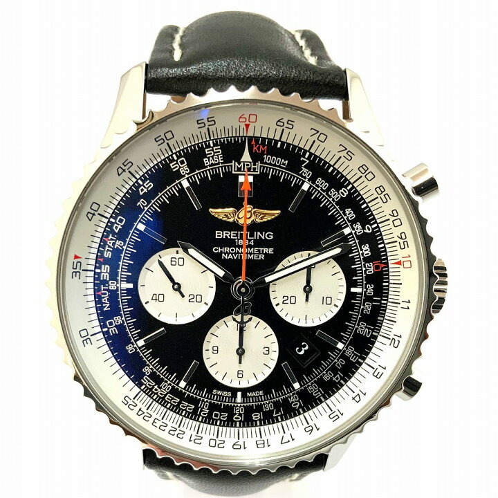 楽天市場】o【BREITLING】ナビタイマー01 AB012721/BD09 ブラック文字 