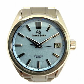 O【GRAND SEIKO】SLGA017　エボリューション9　スプリングドライブ　雪白ブルー文字盤　青　ブルー　雪白　スプリングドライブ　パワーリザーブ表示　シンプル　ビジネス　定番　男性　メンズ　腕時計　グランドセイコー　かんてい局小山店　31059019317-2o-y
