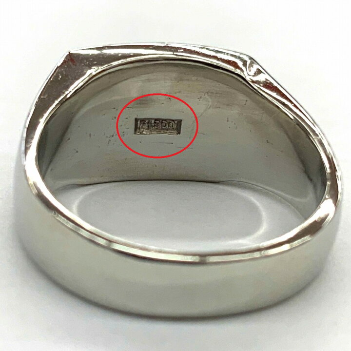 楽天市場】o【PT900】印台リング 重量約20.1g 約17号 プラチナ リング 