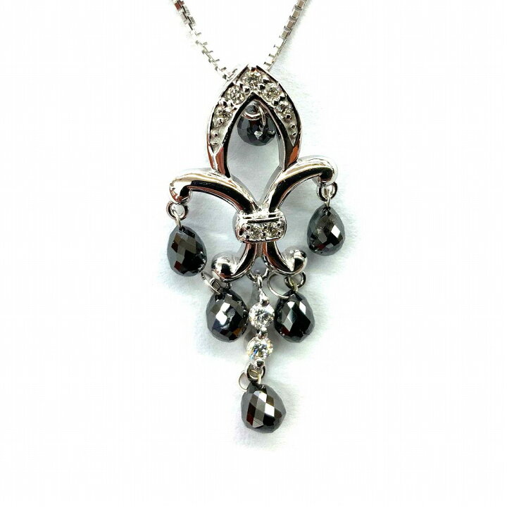 楽天市場】o 【K18】 ブラックダイヤネックレス 2.02ct 0.13ct 