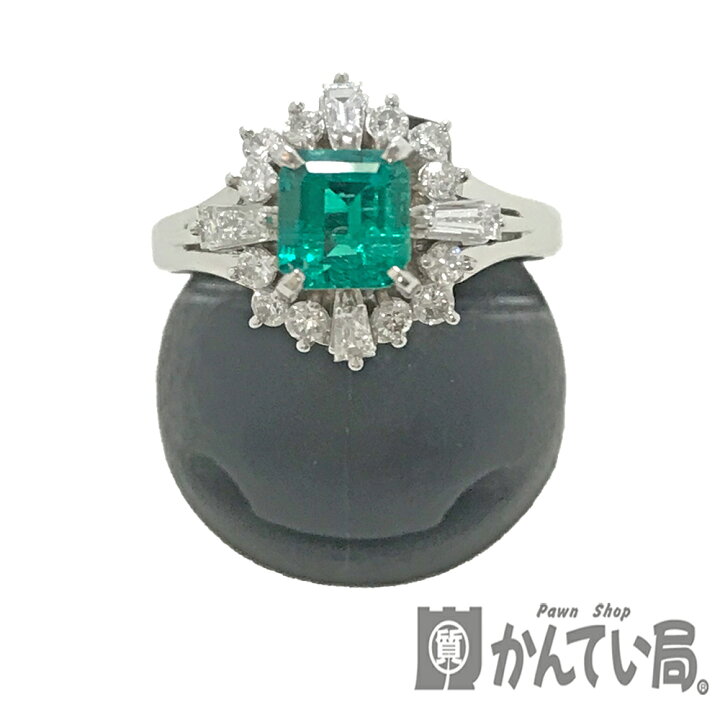楽天市場】U【中古】【Pt900】エメラルドリング Pt900 約11.5号 