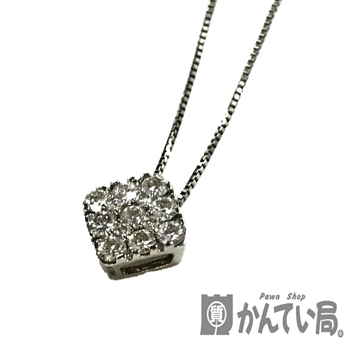楽天市場】U【中古】【K18WG】ダイヤネックレス D0.30ct 約45cm 約1.8g 