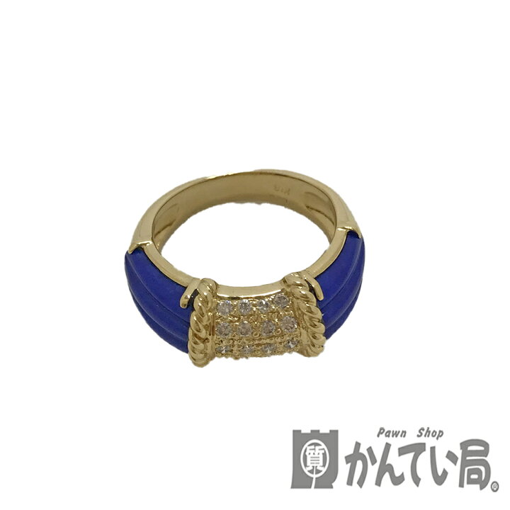 楽天市場】U【中古】【K18】 ラピスラスリング 約8号 K18 ゴールド 金 