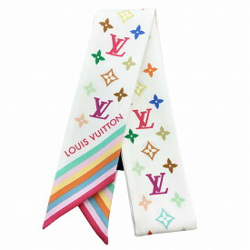 o 【LOUIS VUITTON】M94963 ツイリースカーフ　モノグラムマルチカラー　ブロン　村上隆　コラボ　白　カラフル　ホワイト　小物　お洒落 　女性　レディース【質屋かんてい局小山店】T25-2120o-m