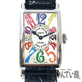 U【中古】【FRANCK MULLER】ロングアイランド　カラードリーム　902QZ　クォーツ時計　ホワイト文字盤　SS　レザーベルト　オーバーホール済　電池交換済　外装仕上げ済【フランクミュラー】【かんてい局宇都宮店】31000559315-3u-r