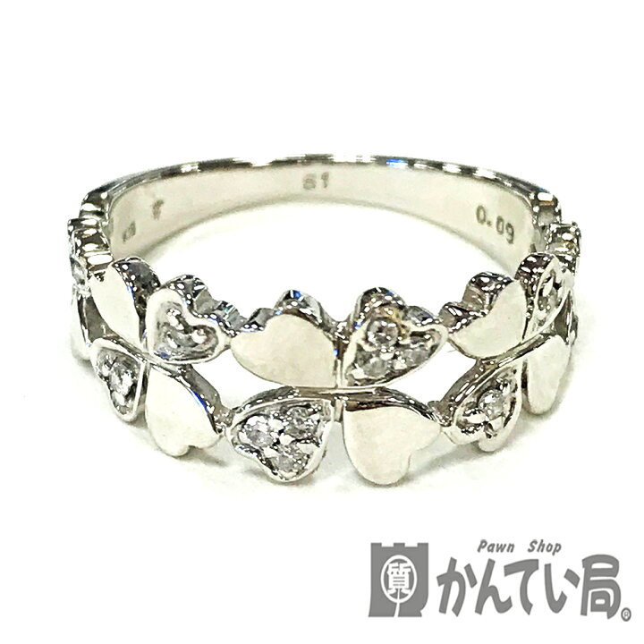 楽天市場】U【中古】【K18WG】ダイヤリング 約11号 D0.09ct 約3.1g 