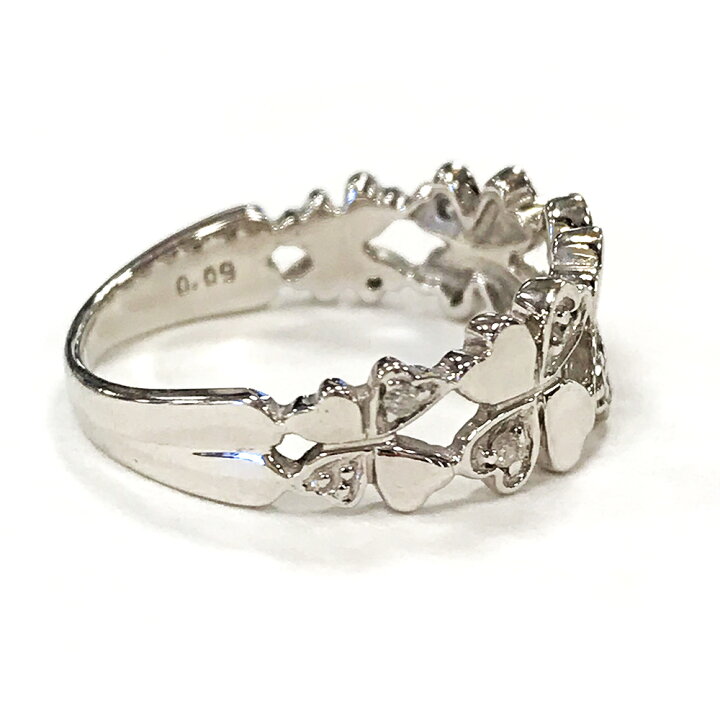 楽天市場】U【中古】【K18WG】ダイヤリング 約11号 D0.09ct 約3.1g 