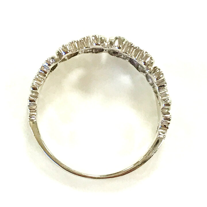 楽天市場】U【中古】【K18WG】ダイヤリング 約11号 D0.09ct 約3.1g 