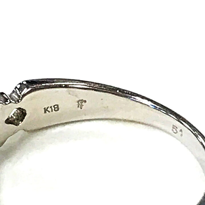 楽天市場】U【中古】【K18WG】ダイヤリング 約11号 D0.09ct 約3.1g 