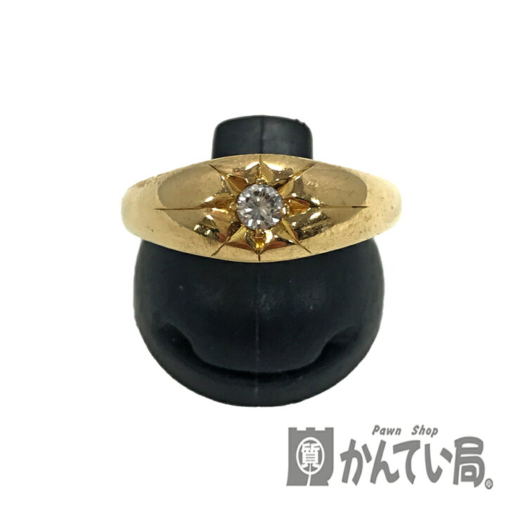 楽天市場】U【中古】【K18】 ダイヤリング 約17.5号 K18 ゴールド  
