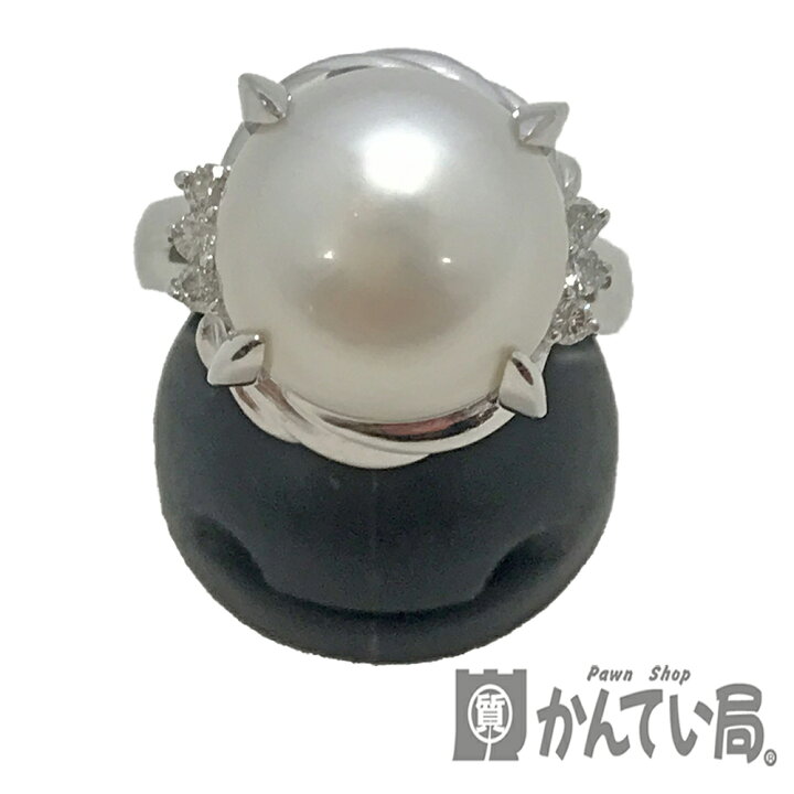 楽天市場】U【中古】【Pt900】パールリング 約14号 D0.12ct 約12.2g 珠 