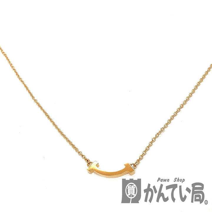 楽天市場】T【TIFFANY.Co】 Tスマイルペンダントミニ ネックレス AU750 
