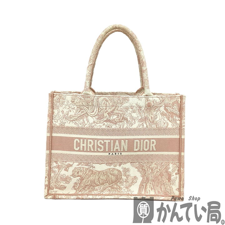 楽天市場】T【C.DIOR】ブックトートミディアム ピンク系 ジャガード 