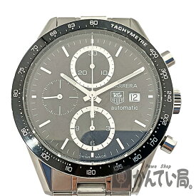 U【中古】【TAG HEUER 】カレラクロノグラフ　CV2010.BA0794　自動巻　黒文字盤　ステンレスベルト　デイト表示　クロノグラフ【タグ・ホイヤー】【かんてい局宇都宮店】q25-1378u