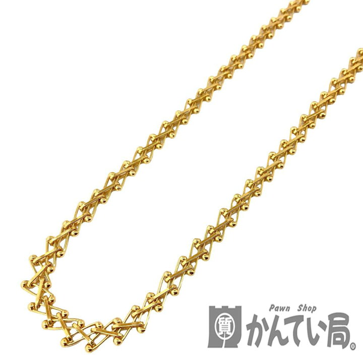 楽天市場】T【K18】デザインネックレス K18 ゴールド 造幣局750刻印 長 