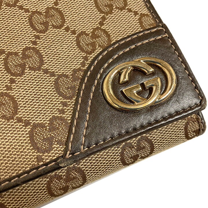 楽天市場】U【中古】GUCCI【グッチ】Wホック長財布 181593 GG 