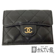 T【CHANEL】コンパクトウォレット　AP0230　箱　ブラック　レディース財布　コンパクトウォレット　キャ…