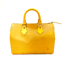 N【LOUIS VUITTON】ルイ ヴィトン　スピーディ25　M43019　SP0976　エピ　タッシリイエロー　黄色　ボストンバッグ　ハンドバッグ　レディース　普段使い　旅行　鍵（変色有）　特別価格　送料無料　質屋かんてい局那須塩原店★3100314-225n