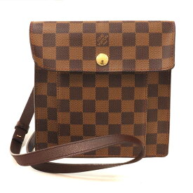 N【中古】【LOUIS VUITTON】ルイ ヴィトン　ピムリコ　N45272　MI0051　ダミエ　エベヌ　ブラウン系　メンズ　レディース　ショルダーバッグ　スリム　ブランドバッグ　鞄　スクエア　本体のみ　送料込　特別価格 那須塩原店 ★3100427-253n