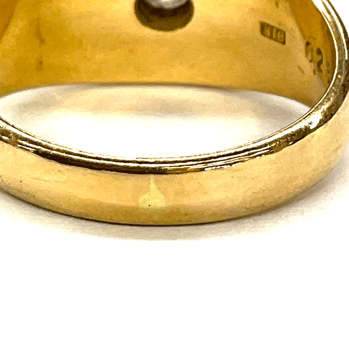 楽天市場】N 【K18】 ダイヤリング 約16.5号 D0.235ct 総重量約