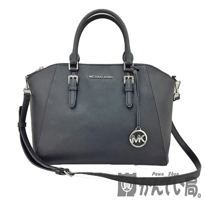 楽天市場】K MICHAEL KORS 2wayショルダーバッグ レザー ブラック 