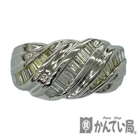 K　ダイヤリング　Pt900　プラチナ　9.1g　15号　D0.73ct　色石　ダイヤ　ファッション　指輪　ノンブランド 　アクセサリー　宝石　女性　レディース　男性　メンズ　　送料込　特別価格　お買い得　中古　質屋かんてい局　鹿沼店　31031739310-430k