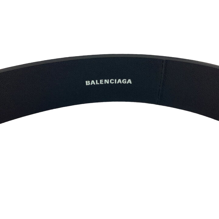 楽天市場】K BALENCIAGA ロゴベルト 505071 レザー ブラック メンズ 
