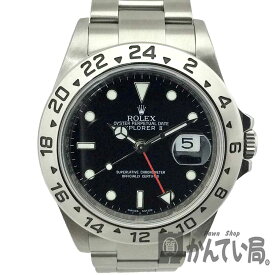 K　中古　ROLEX　 エクスプローラーII 16570　外箱　箱　ギャランティカード　コマ　送料無料　特別価格　お買い得 ブラック　 タイミング調整　ロレックス　仕上げ済　かんてい局　鹿沼店　31000049310-83