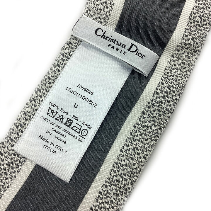 楽天市場】K DIOR ミッツァスカーフ 15JOU1061602 ホワイト×グレー  