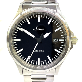 N【Sinn】パイロットウォッチ　556シリーズ　556.M　ジン　ステンレス　シルバーカラー×ブラック文字盤　メンズ　ビジネス　シンプル　腕時計　自動巻き　オートマチック　中古　USED品　質屋かんてい局 那須塩原店R2600103