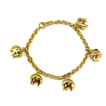 24K ゴールド ゾウモチーフ ブレスレット 楽天市場】ゾウ（ブレスレット｜レディースジュエリー・アクセサリー