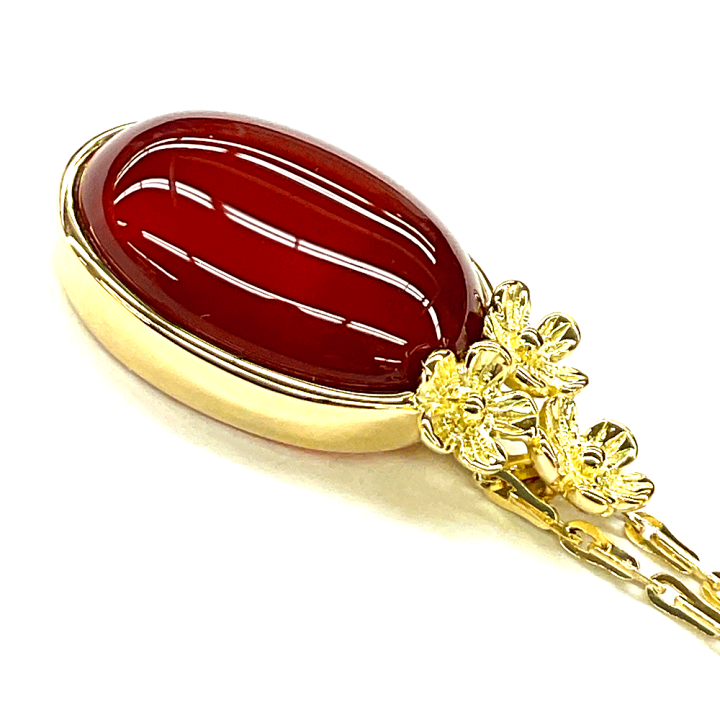 楽天市場】N【中古】【K18】カーネリアンネックレス 総重量約6.7g