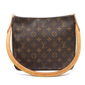 N【中古】【LOUIS VUITTON】ルイヴィトン　ルーピングMM　M51146　FL0015　モノグラム　ブラウン系　ショルダーバッグ　ハンドバッグ　スリム　普段使い　レディース　本体のみ　送料無料　特別価格　那須塩原店★3100427-155n