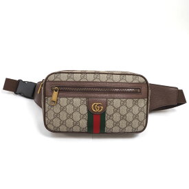 N【中古】【GUCCI】グッチ　オフィディア　574796　GGスプリームキャンバス×レザー　PVC　ブラウン系　ウエストバッグ　斜め掛け　ヒップバッグ　レディース　メンズ　オシャレ　普段使い　キレイ　布袋有 　かんてい局那須塩原店★3100656-4n