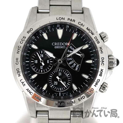 SEIKO【セイコー】GCBG987フェニックス/ワールドタイマーステンレススチール熊川哲也モデル自動巻き日付表示クロノグラフ10気圧防水ブランド腕時計ファッション【中古】質屋かんてい局茜部店USED-10a3100017928600013