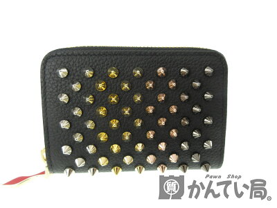 ChristianLouboutin【クリスチャンルブタン】1175148コインパース小銭入れコンパクトウォレット財布スタッズカラフルレザーブラックレディースメンズファッションブランド【中古】USED-SS【未使用品】k19-794質屋かんてい局春日井店