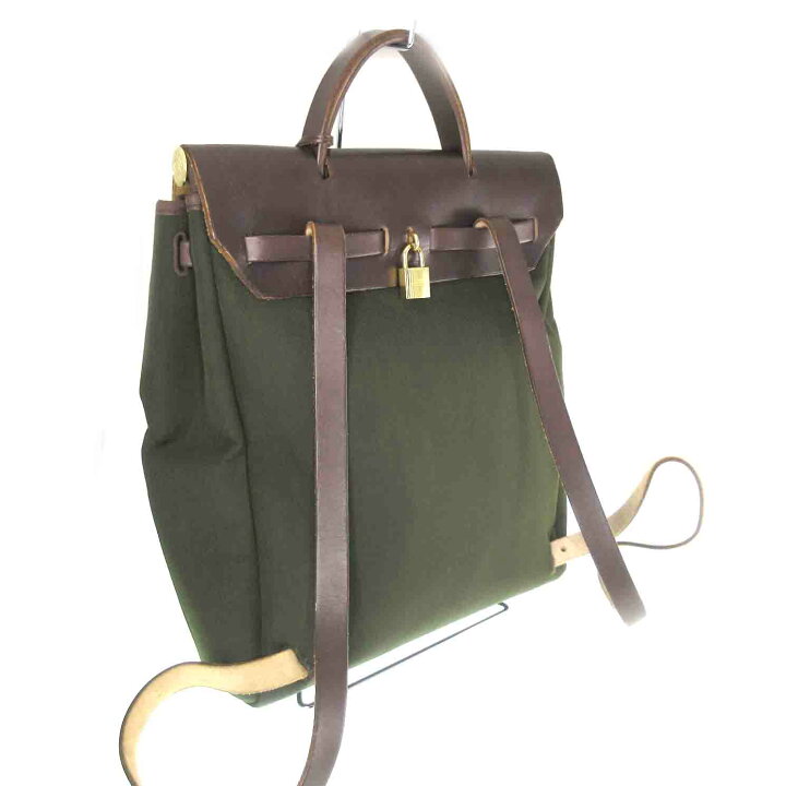 楽天市場】HERMES【エルメス】エールバッグアド レザー×キャンバス 