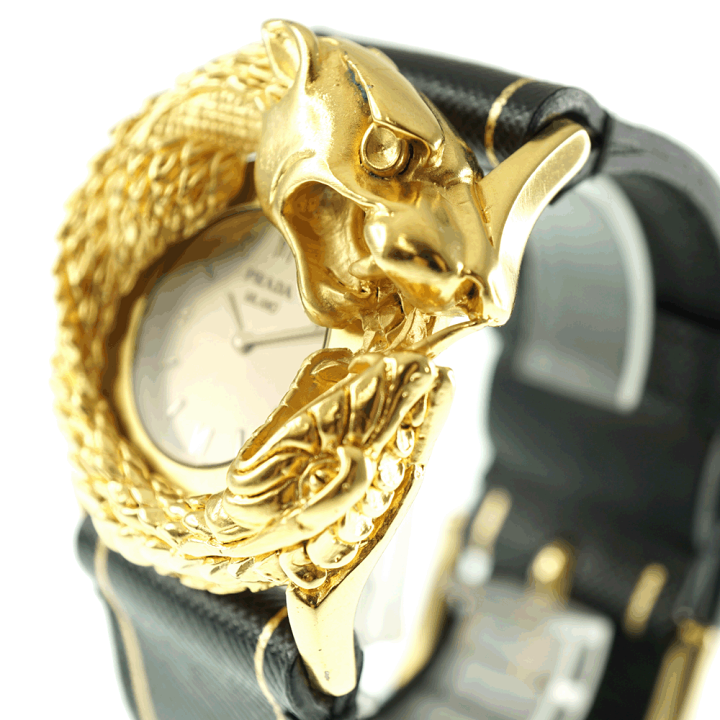 楽天市場】PRADA【プラダ】2AR684 クオーツ レザー グレー