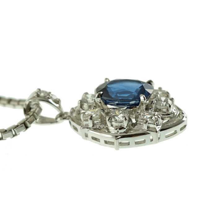 楽天市場】Pt850(プラチナ850)ネックレス サファイヤ(3.13ct 