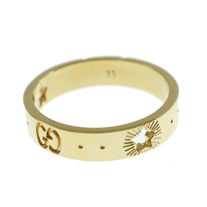 GUCCIピアス（アイコン スターダスト GGロゴ ダイヤモンド／K18) GUCCI ピアスアイコンスターダストGG ロゴダイヤモンドK18