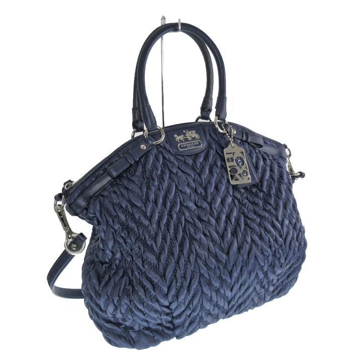 楽天市場】COACH【コーチ】18634 2WAYバッグ ナイロン×レザー ネイビー 